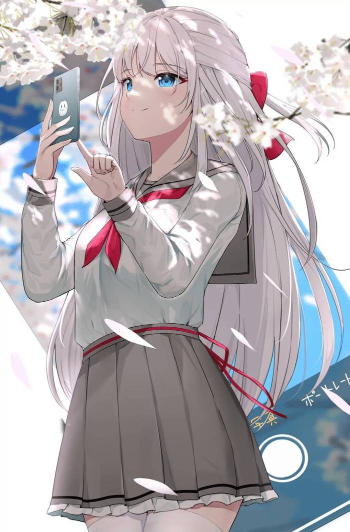 二次元|每周美图：放松心情的二次元动漫银发小姐姐，欢迎欣赏