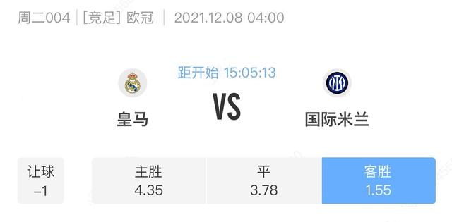 皇家马德里|12.7婷婷说球 欧冠 皇马vs国际米兰 附扫盘