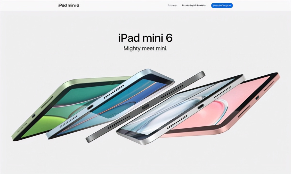 ipad mini|iPad mini6最新渲染图出炉，直角边框，多种机身配色