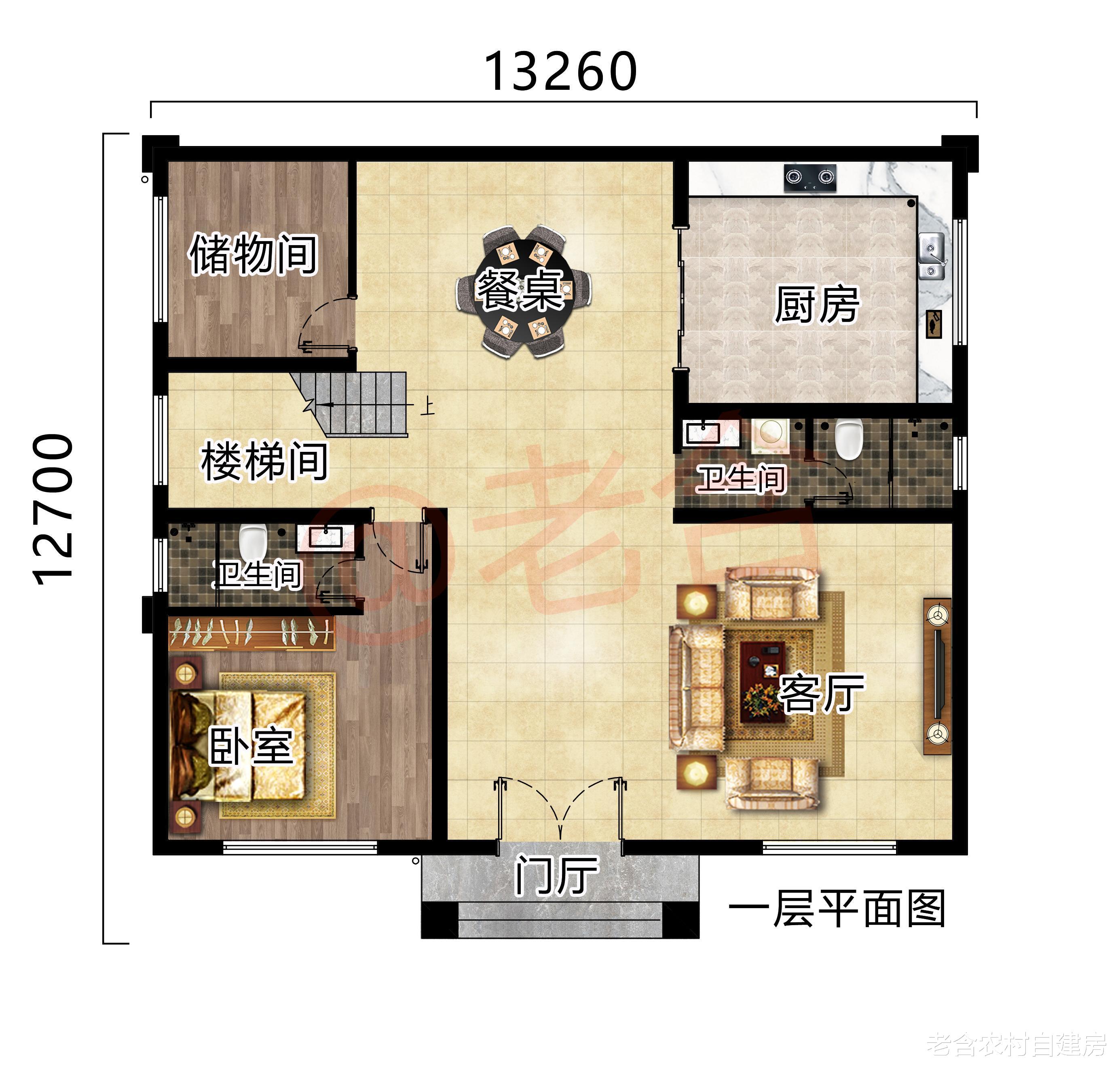 |农村盖房:卧室要比家里人口多1-2间才好,这套二层别墅太符合农村
