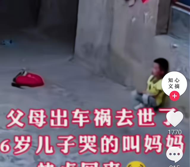 父母出车祸离世,6岁的儿子成了孤儿,孩子的一句话听哭网友
