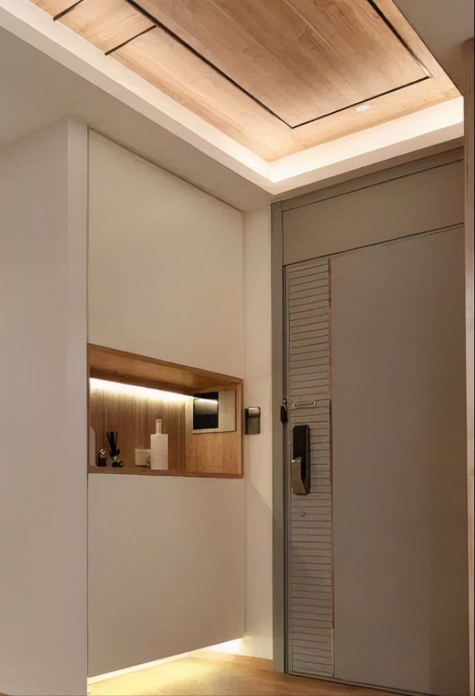 玄关设计的正确方法，不是打多大的柜子，而是进门换鞋不要太舒服