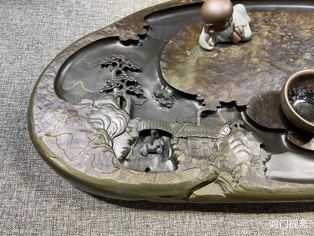 雕刻|简约家用的石雕茶盘怎么选，我自己雕刻出2款后，客人来了都说好
