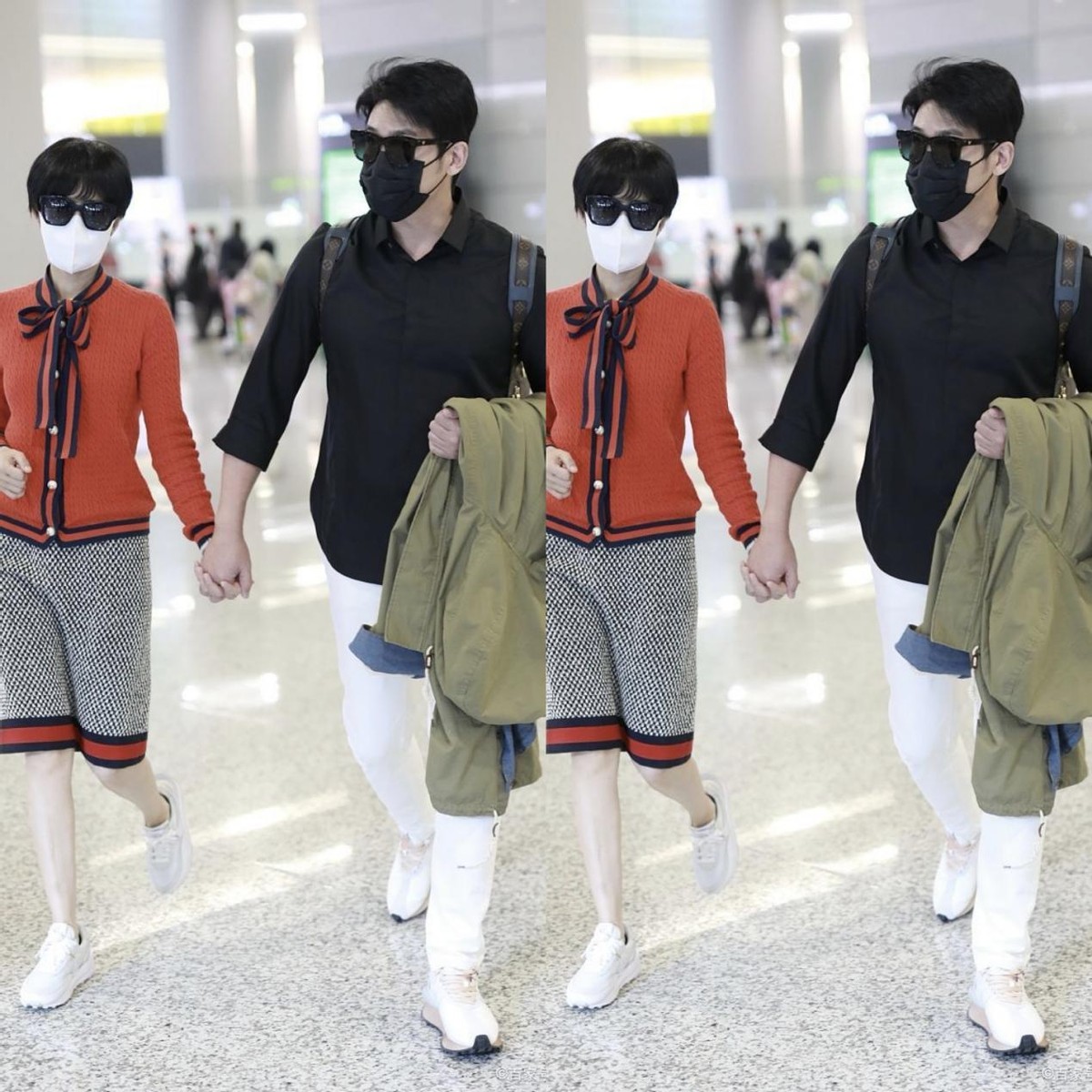 白小白的衣橱|鲍蕾陆毅夫妇同框，陆毅戴眼镜挺斯文的，鲍蕾披看着真“贵妇”