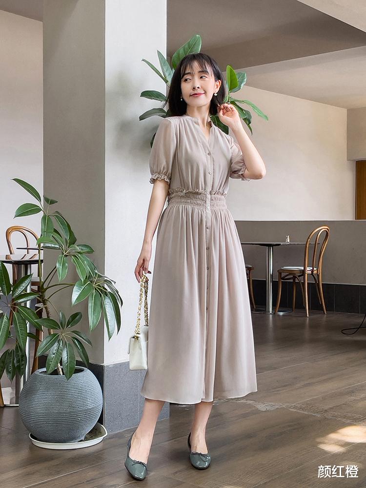 颜红橙|简约利落的通勤穿搭示范,雪纺衬衫配半身裙温柔简约,知性大方