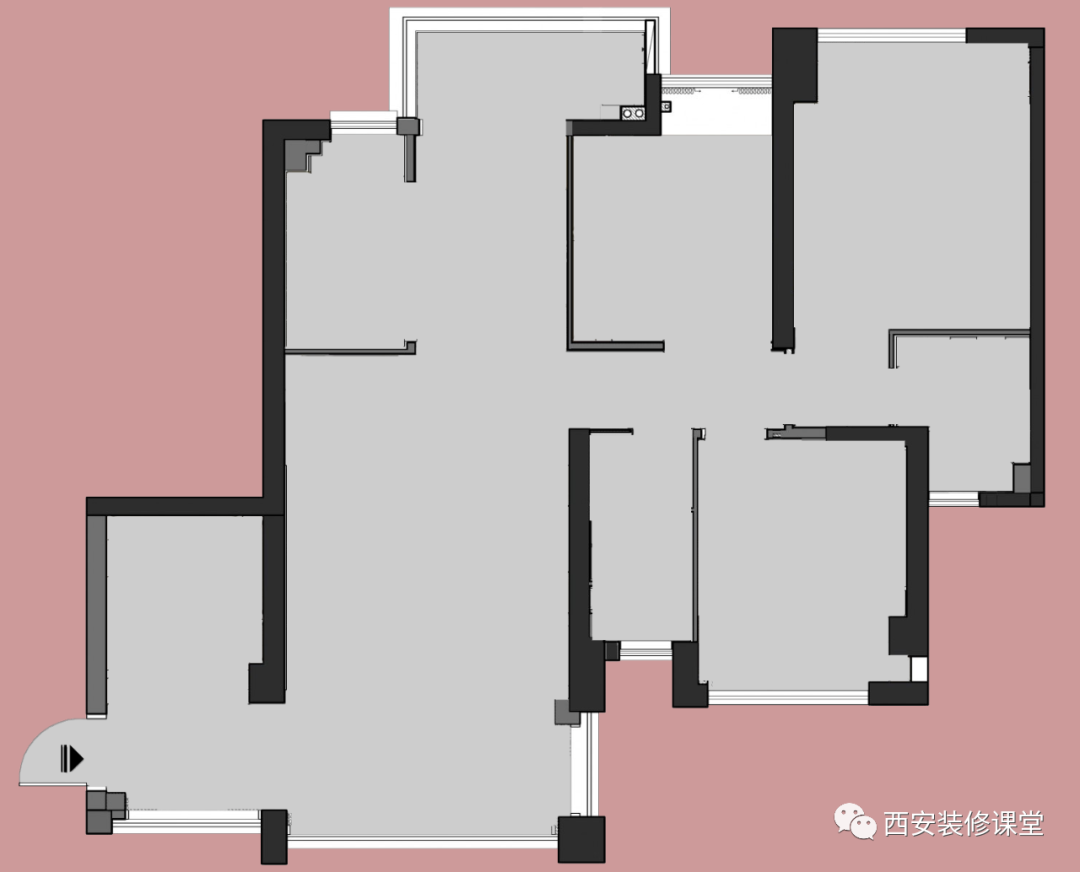 收纳|130㎡三室变四室，三口清爽之家