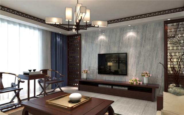 珊珊为何来迟|134平新中式三居室,每一盏灯每一堵墙都是有故事的