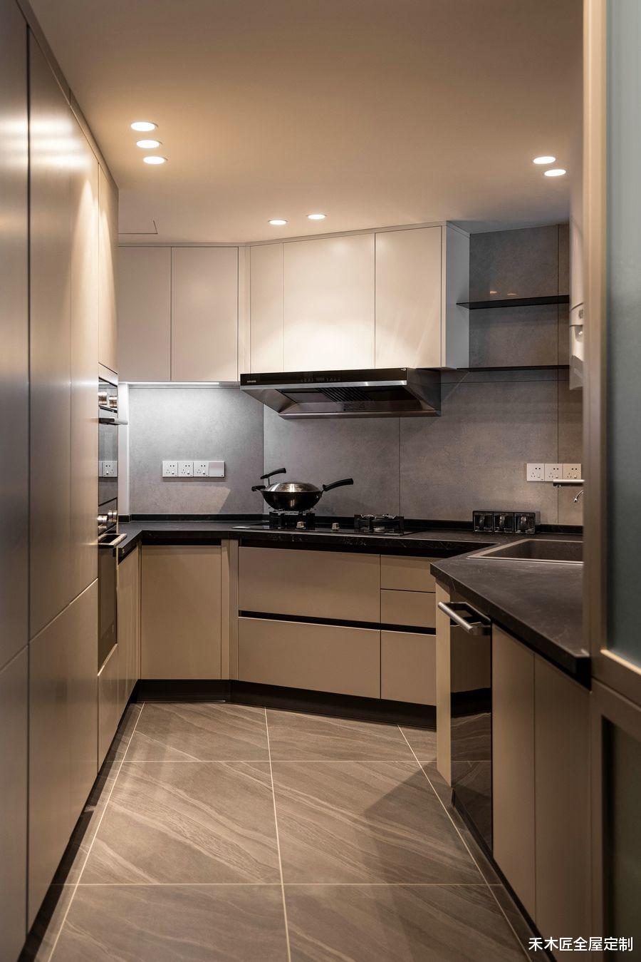 禾木匠全屋定制 153㎡六口之家，现代简约风，整洁大方又从容优雅！