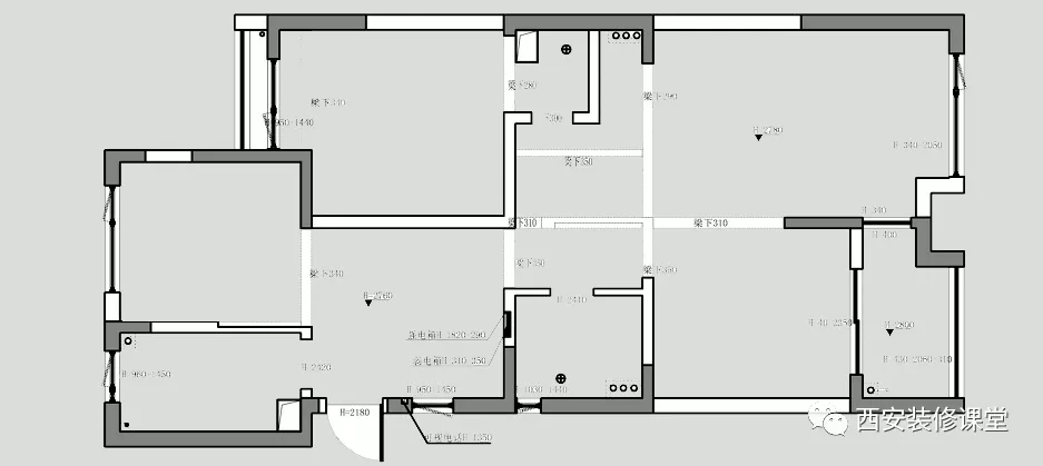 书房|130㎡四室变两室，还有书房和储物间