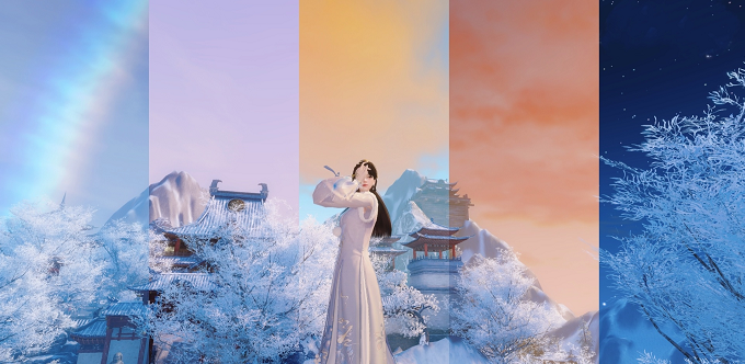 一梦江湖：冷冬拍照氛围感十足，南方朋友建议收藏