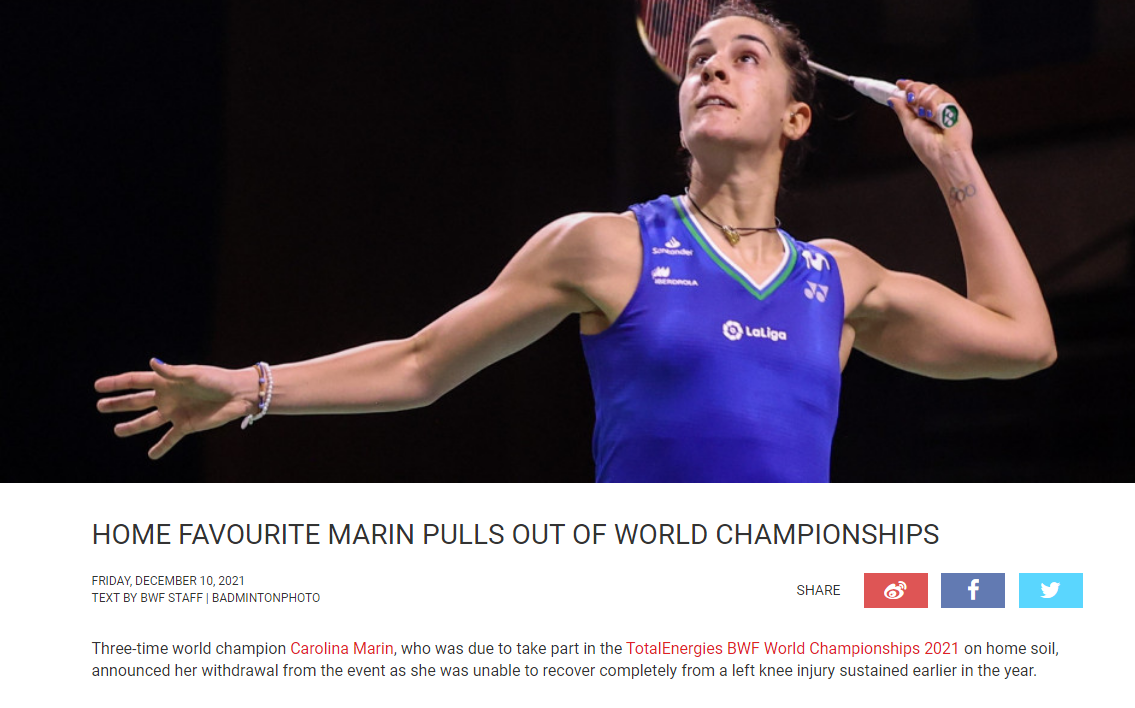 戴資穎|反轉(zhuǎn)再反超，馬林復(fù)出10天又傷退，說戴資穎退役卻迎來奪冠良機(jī)