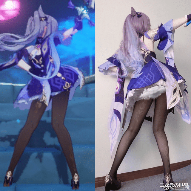 小姐姐|小姐姐模仿原神刻晴屁斜剑法，动作太撩，网友：你还差一个鼓风机