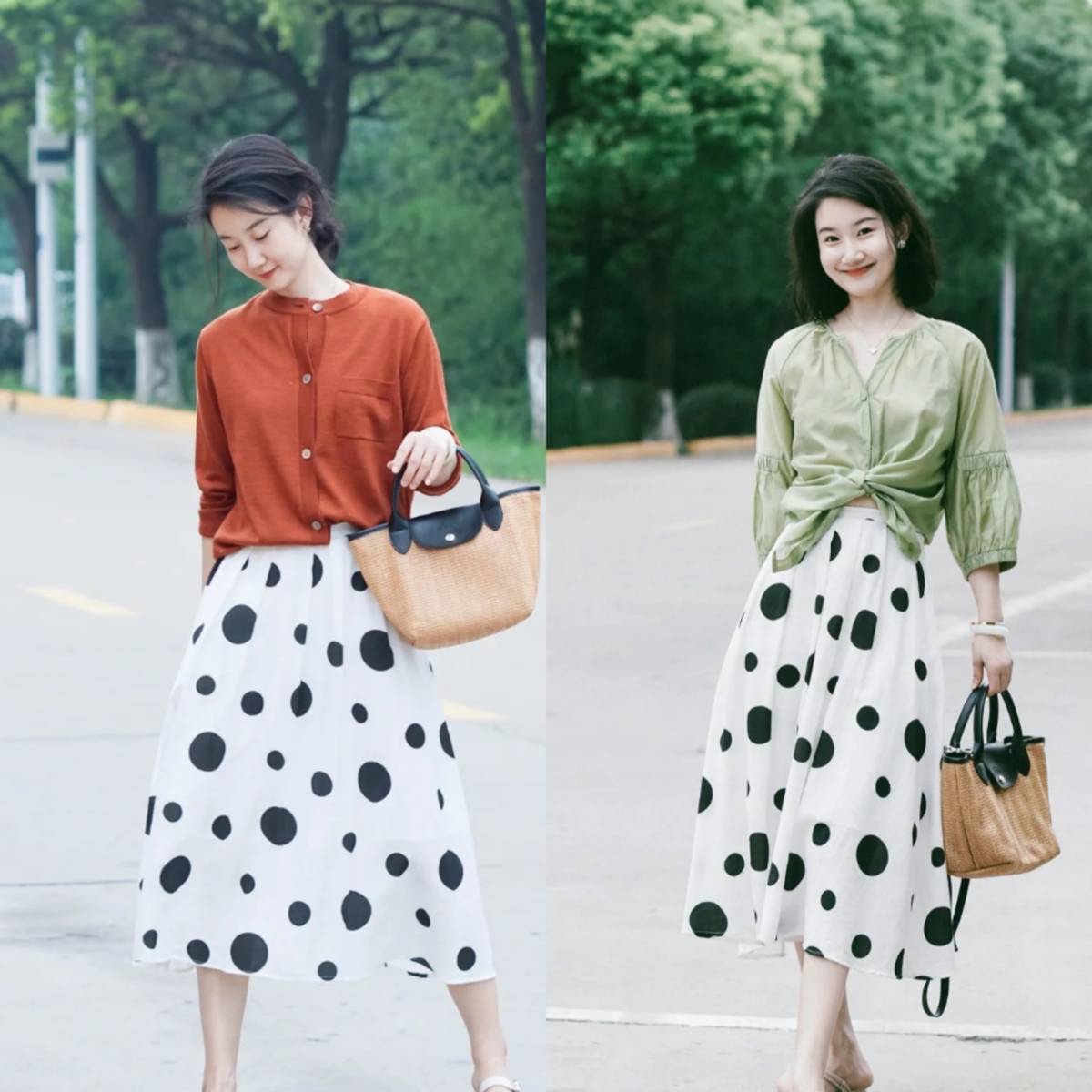 静静时尚达人|什么样的“半身裙”遮肉显瘦？这2款穿搭示范，轻松get时髦感