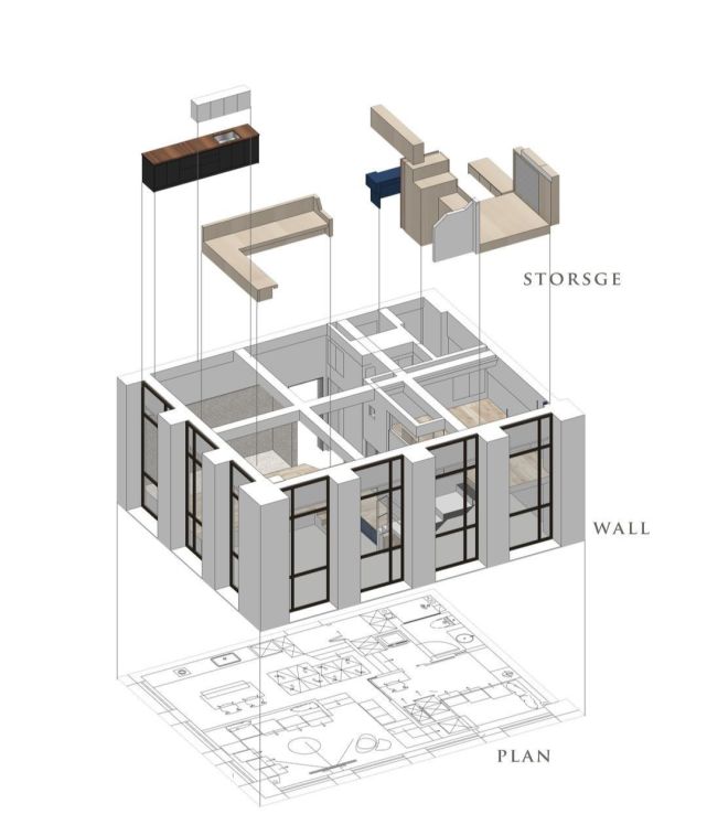 简易设计 52㎡的家,坚持把卧室抬高至半高,打造房中房格局太巧妙