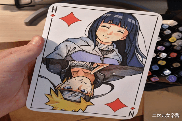 火影忍者|当动漫角色进入扑克牌，《火影忍者》帅气，炭治郎兄妹惊艳