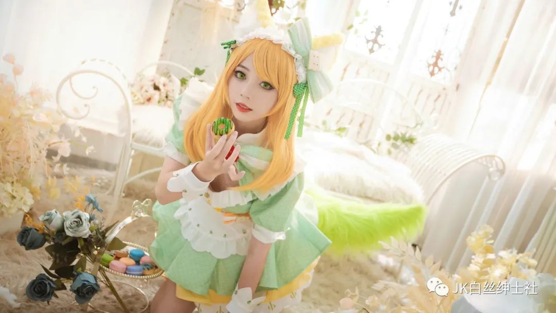 |cos：王者荣耀妲己女仆咖啡cos正片@七轮