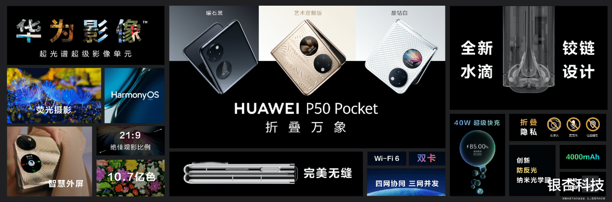 pocket|华为发布HUAWEI P50 Pocket，精巧折叠尽显时尚