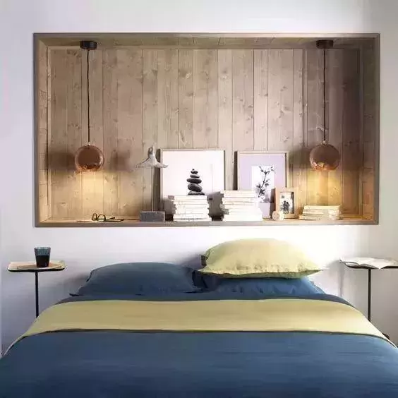 |现在卧室床头不流行放床头柜了！学着这样装，分分钟秒杀床头柜！