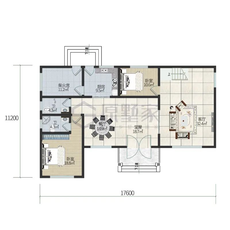 两层新中式别墅图纸，7室4厅2厨4卫，来看看实不实用