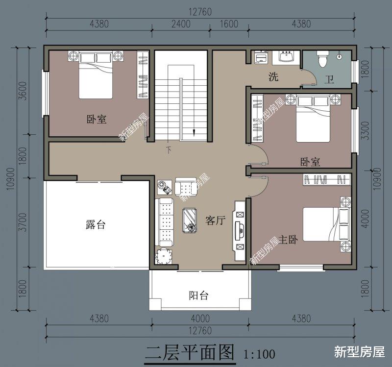 |宅基地东西17米南北17米，东面临街，南西北邻居，怎么设计？