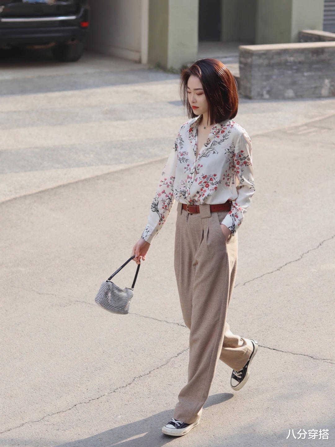 八分穿搭|夏天，时尚简约阔腿裤，原来这样穿你也是1米8，超洋气