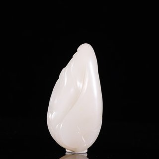 雕刻|和田玉 巧色 扁条 手镯