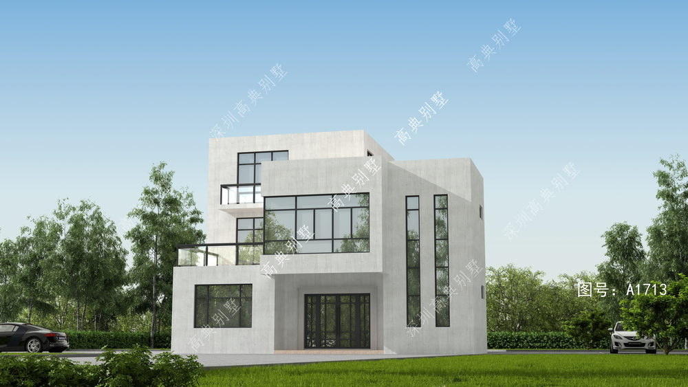 这款现代三层别墅，家乡建一栋，就是专属于你的特色！