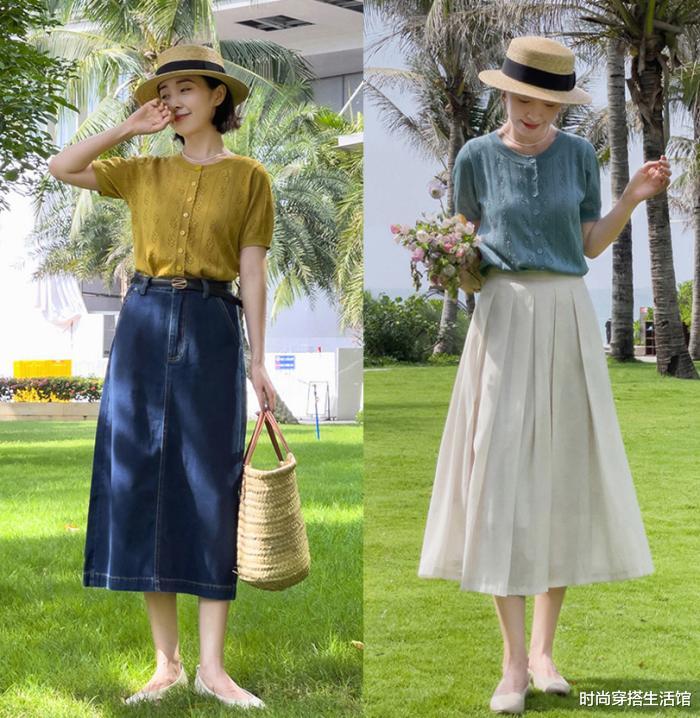 时尚穿搭生活馆|夏天不一定穿裙子才好看,今年流行“T恤+长裤”,适合40岁女人