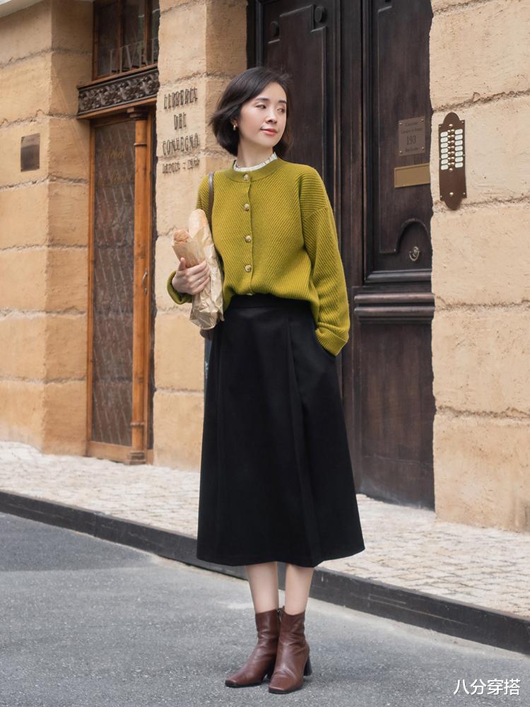 八分穿搭 降温后不要只会穿长裤了，这些“半身裙”温柔保暖，让你气质翻倍
