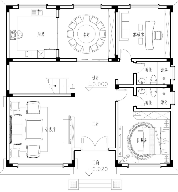 |13×12米欧式风格农村别墅，6间卧室空间大，三代同堂一起住