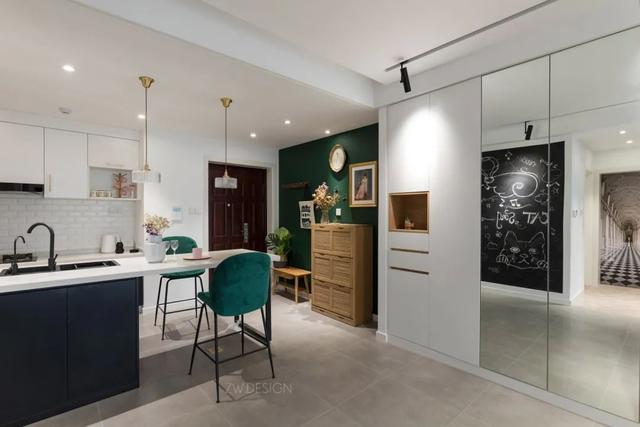 75㎡现代轻奢,精致的复古调,让小房子也清新脱俗