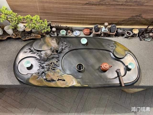 玉雕|好石头配好雕工，把2块顶级美石雕刻成茶盘，成品很多人都没见过