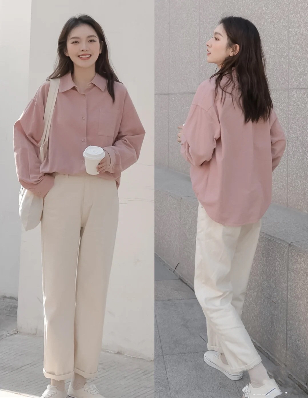 小喵说时尚 真正会穿的女人,秋天少不了一条白裤子,轻盈时尚很高级!