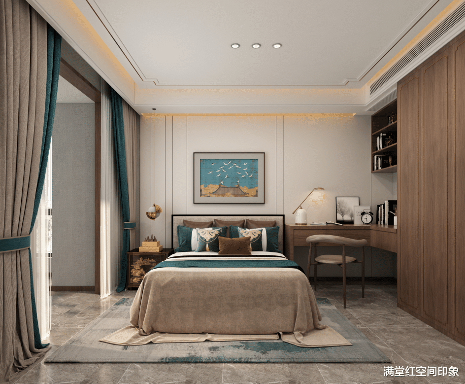 |中式元素与现代时尚巧妙结合，体现新中式清新脱俗气息