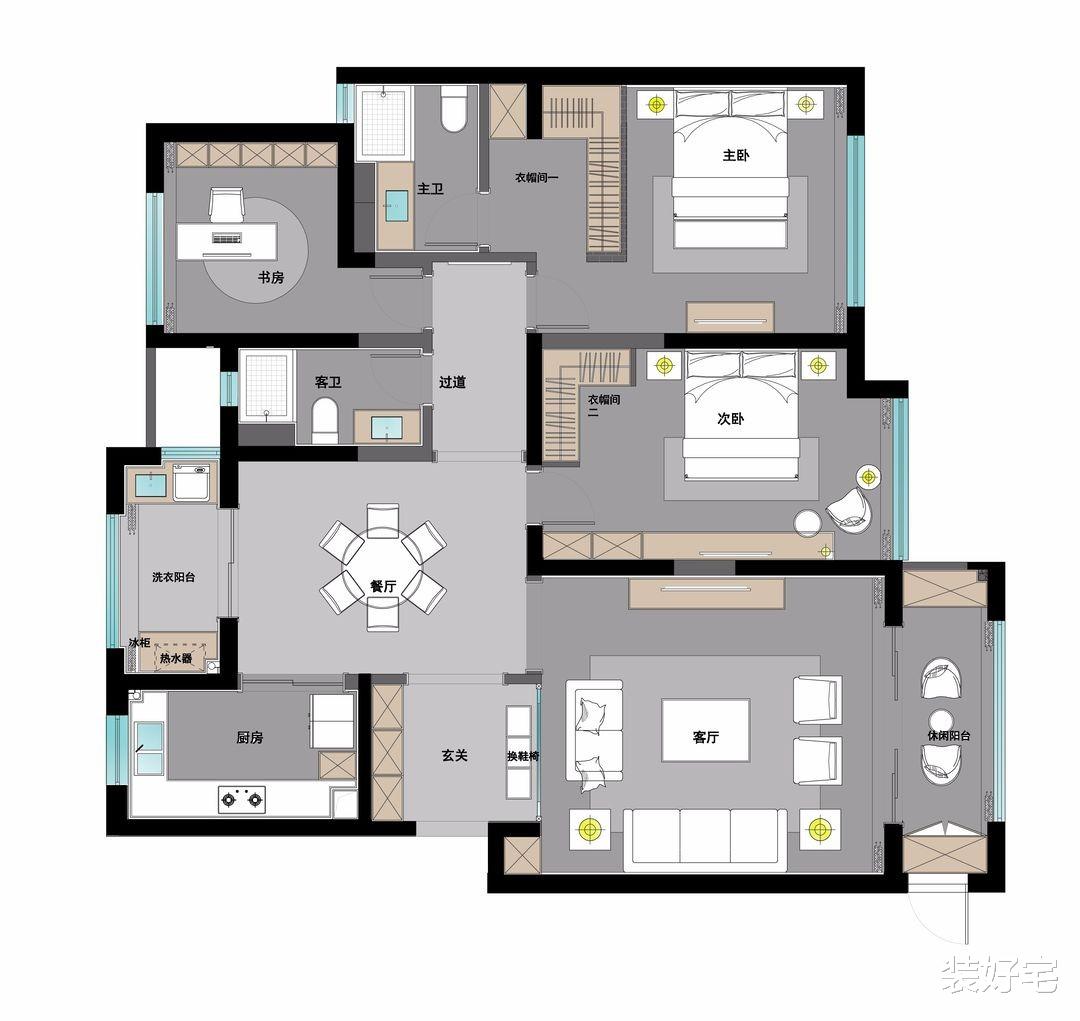 装好宅|177平的中式设计，营造舒适惬意的诗意家园，满足日常生活