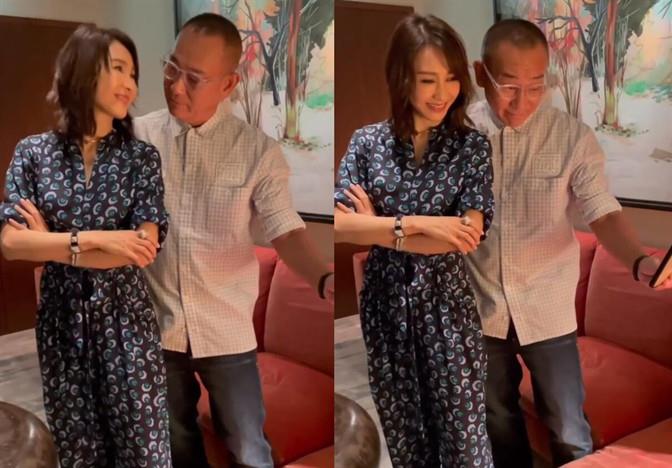 方脸妹说时尚|黎姿罕见参加聚会，50岁穿连体裤容光焕发，同框林保怡满脸含羞样