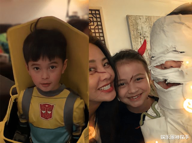 马雅舒|44岁马雅舒混血儿子长大了,6岁的他既帅气又搞怪,和儿时变化大