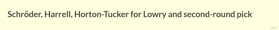 交易|湖人押寶洛瑞？4大交易方案出爐，4換1僅排第三，4換3一箭雙雕
