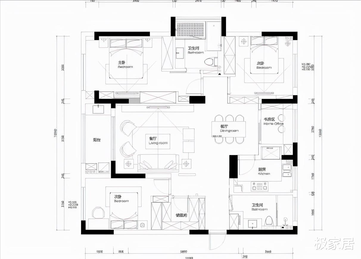 深色系为主的家居空间,整洁又沉稳,充满质感更能彰显品位