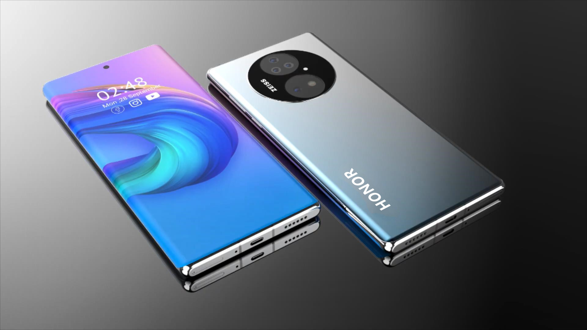 华为荣耀|荣耀Magic4Pro渲染图：让苹果坐如针毡，1亿蔡司相机+二代144高刷