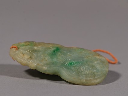 翡翠|清 老翡翠大吉葫芦牌。