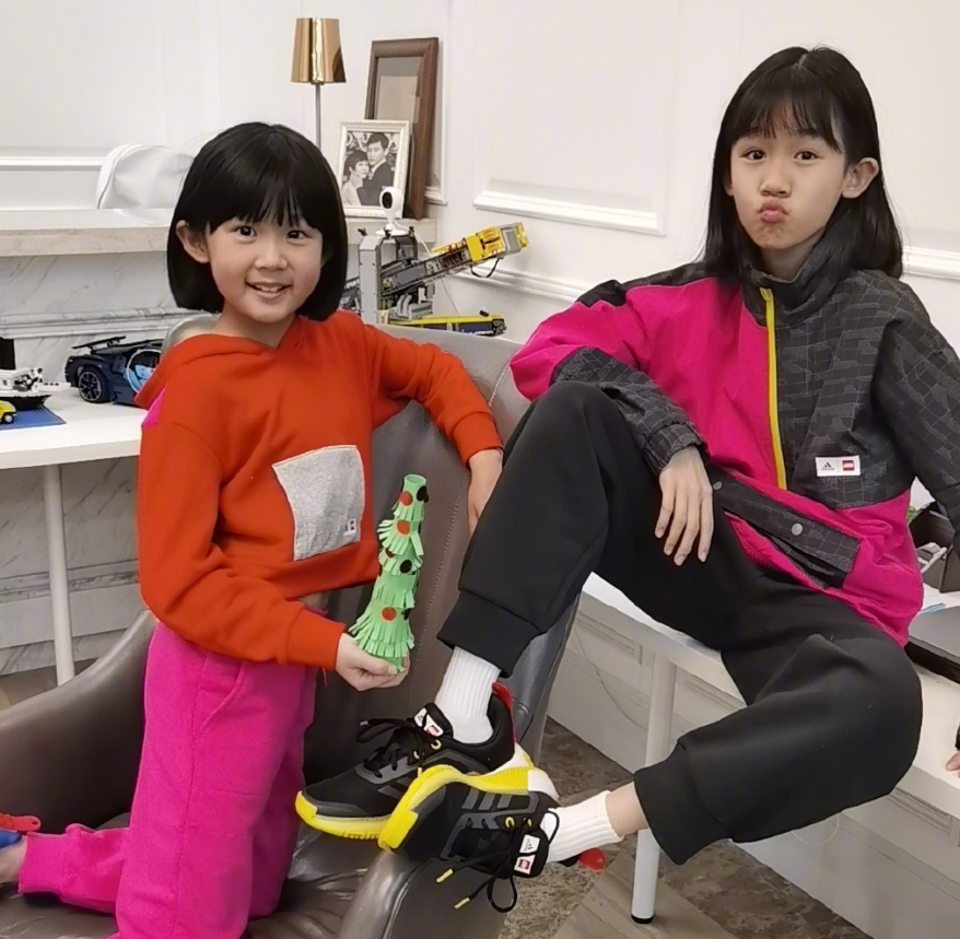 陆毅|陆毅俩女儿都长大了，穿运动装如邻家小妹，长得一个像爸一个像妈