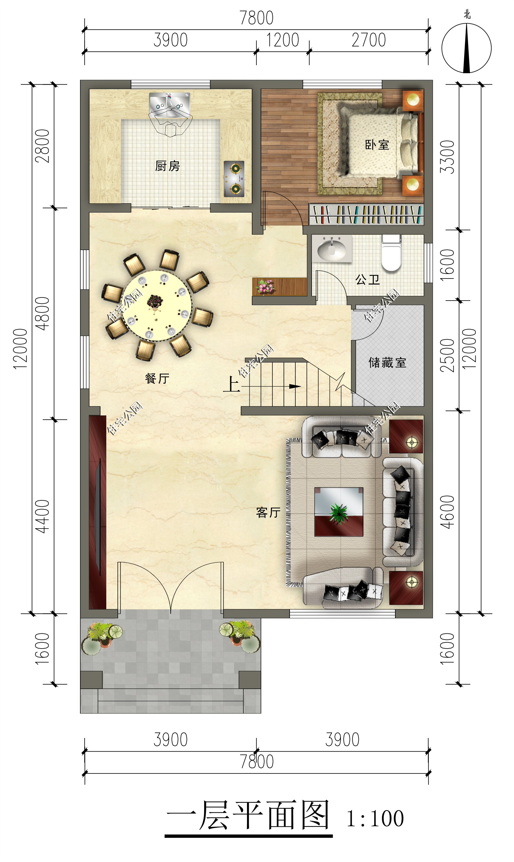 7×12米占地只有100平，真正的实用好房子，2022年盖这套准没错