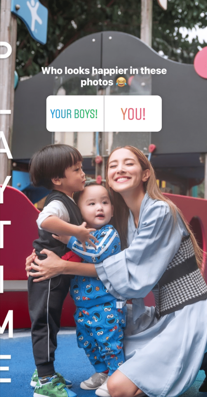 郑嘉颖|郑嘉颖90后娇妻携子拍广告，母子三人温馨互动，兄弟俩镜头感十足