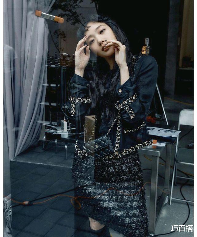 穿衣搭配|金高银画报花絮不浮夸，暗色系穿搭尽显高级感，眉上刘海掀起潮流