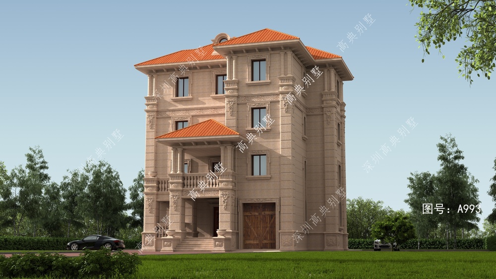 这款欧式别墅设计,漂亮的外观让人一见钟情,户型精致。