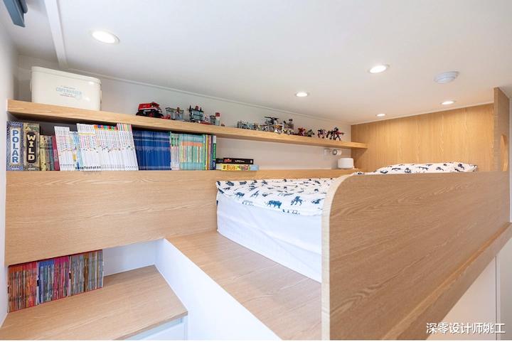 95㎡清爽舒适2居室，整屋天花板内嵌筒灯，360°全方位照明