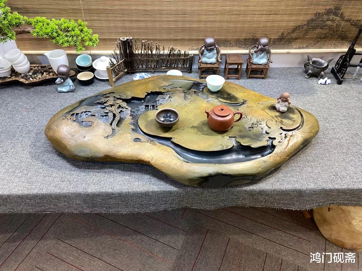 雕刻|在石头上画了2天出效果图，请800一天的师傅雕刻成茶盘后，值吗？