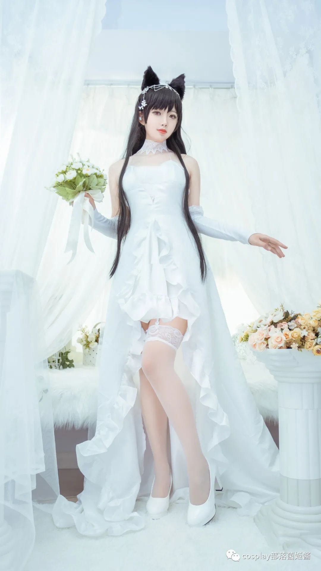 碧蓝航线|cos：碧蓝航线爱宕犬花嫁cos正片@杰西恩