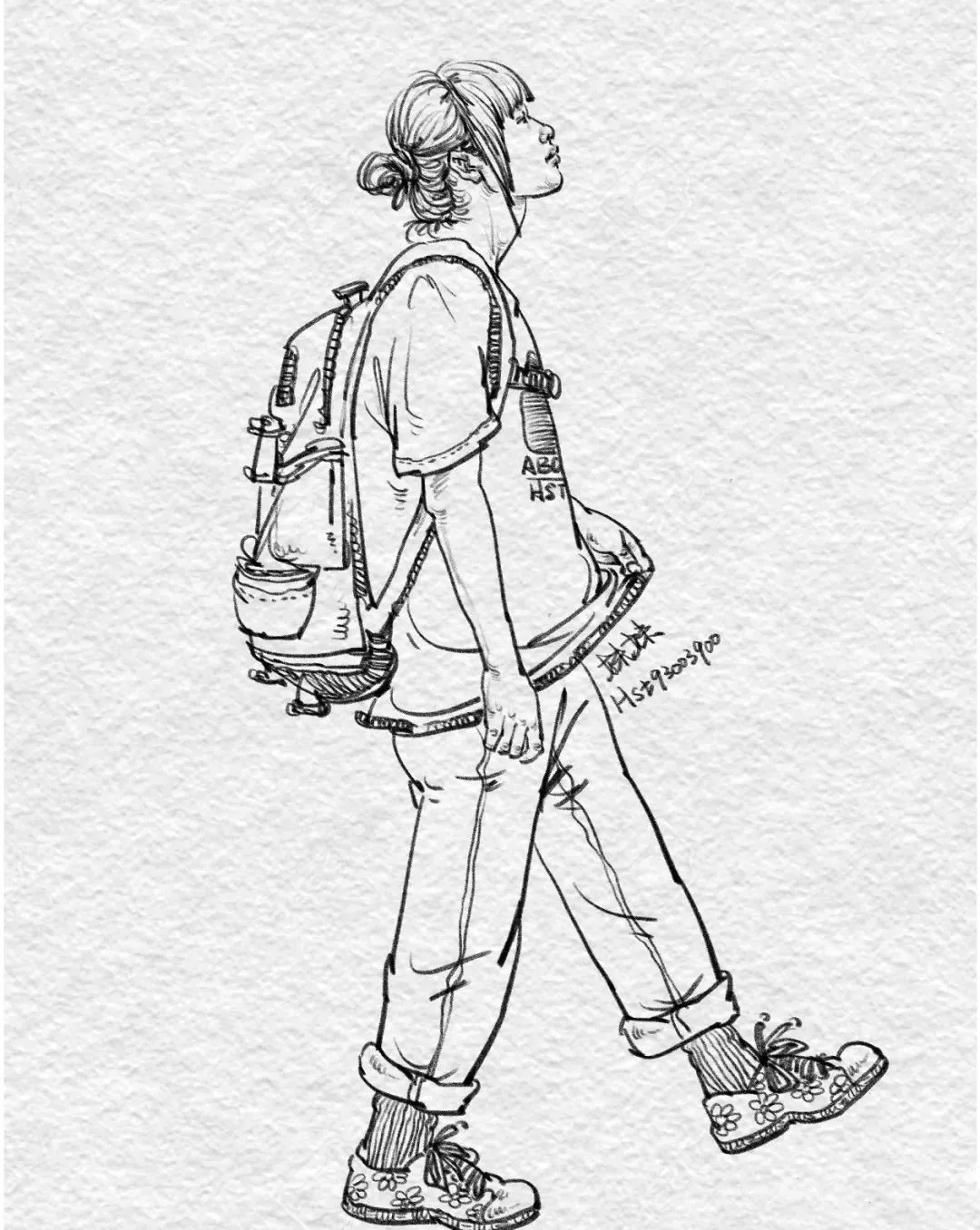 在线性速写中，如何处理好装饰线？